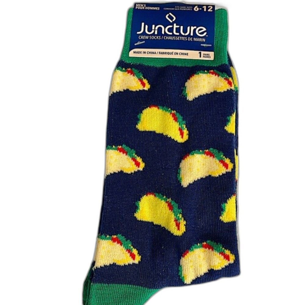 Taco Novelty Socks Men's Size 6-12 UNISEX Taco Tuesday Socks NEW